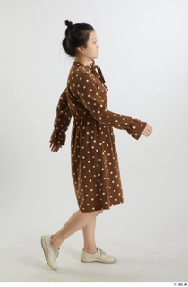 Aera  1 brown dots dress casual dressed side view…